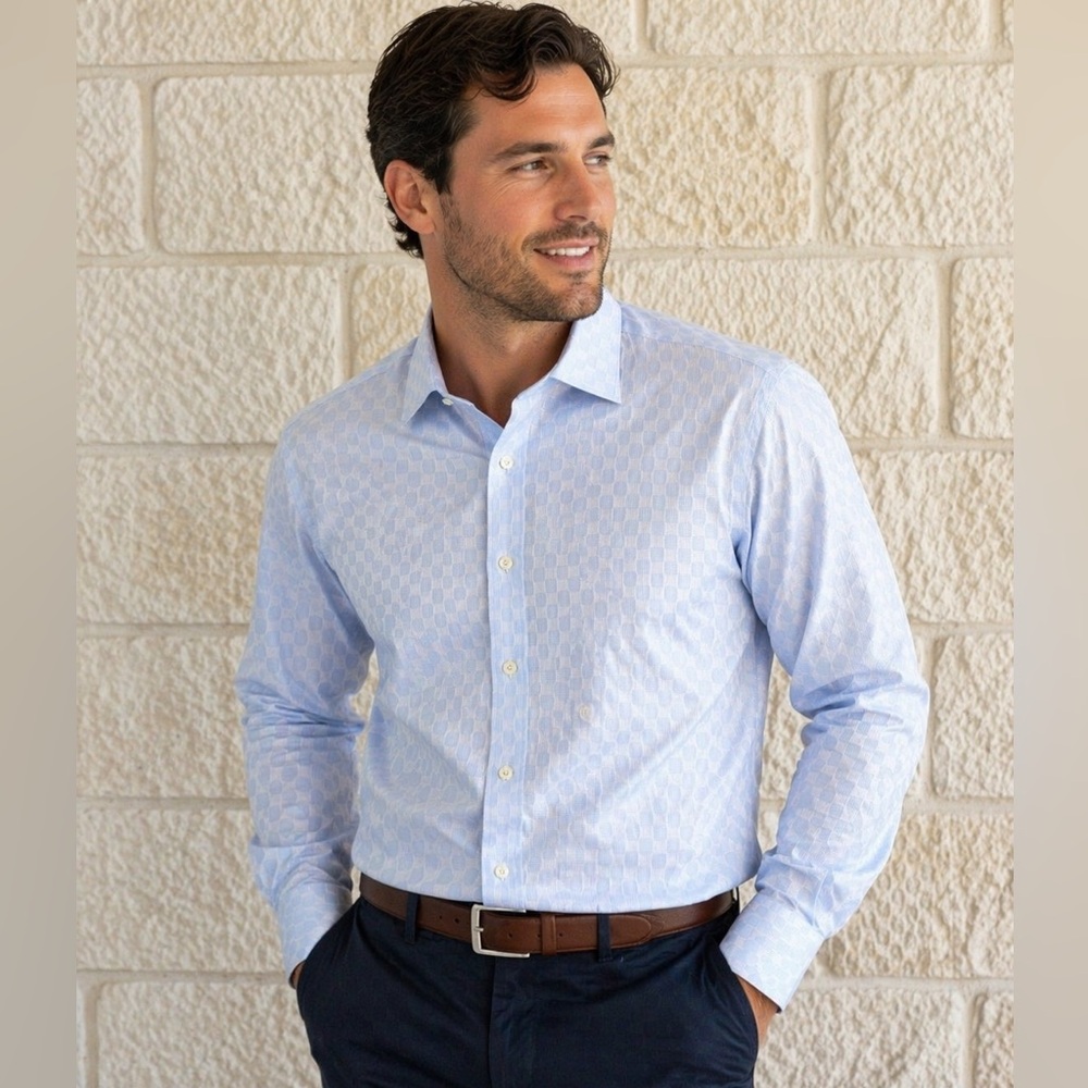Men’s Bugatchi Cotton Long Sleeve Dress Shirt